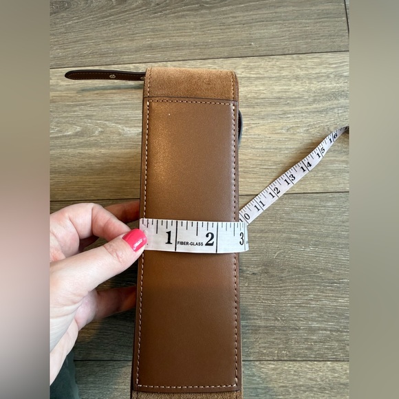 Coach Eliza Shoulder Bag Tan Leather Suede - Picture 12 of 15